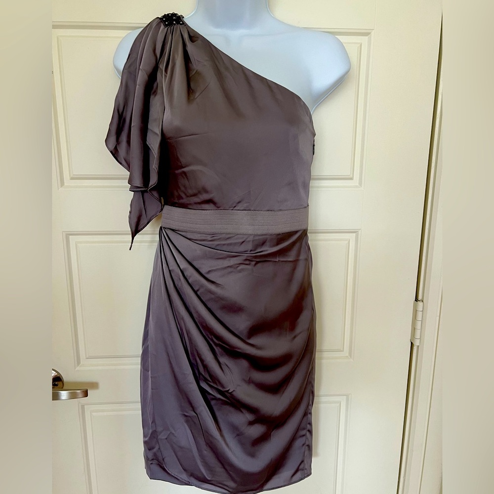 NWOT - Aidan Mattox Dress - Silver - Size 2